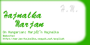 hajnalka marjan business card